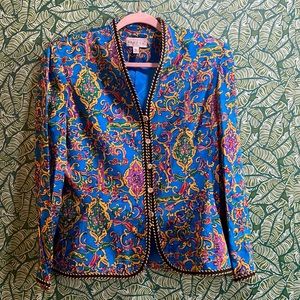 Vintage Silk Patterned Jacket